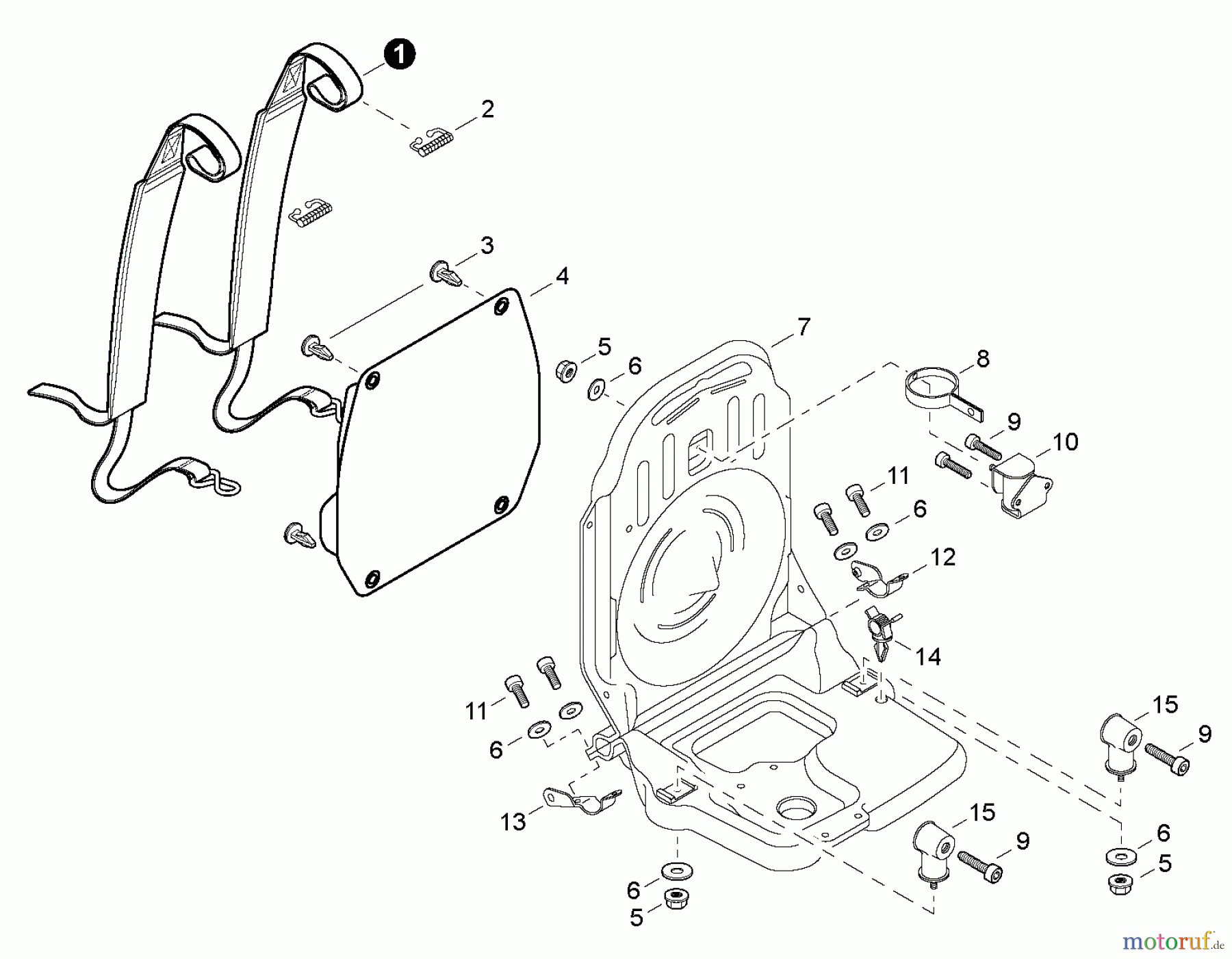 Shindaiwa Bläser / Sauger / Häcksler / Mulchgeräte EB633RT - Shindaiwa Back Pack Blower, Backpack Frame, Harness