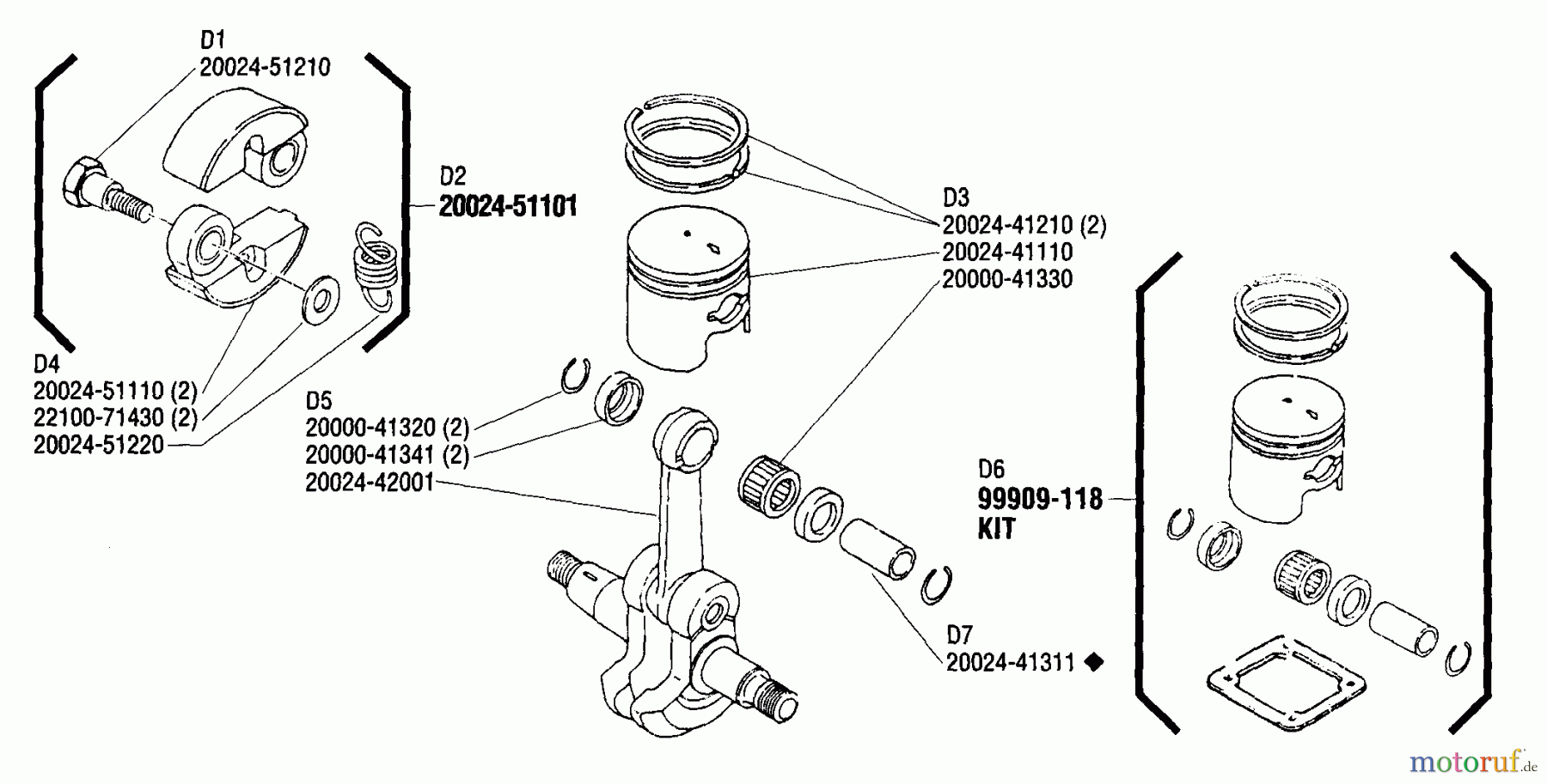 Shindaiwa Trimmer, Faden / Bürste C27 - Shindaiwa String Trimmer / Brush Cutter Piston, Clutch Shoe