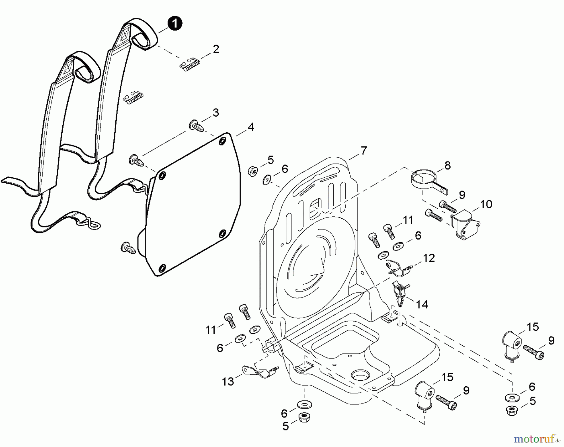 Shindaiwa Bläser / Sauger / Häcksler / Mulchgeräte EB633RT - Shindaiwa Back Pack Blower, Backpack Frame, Harness