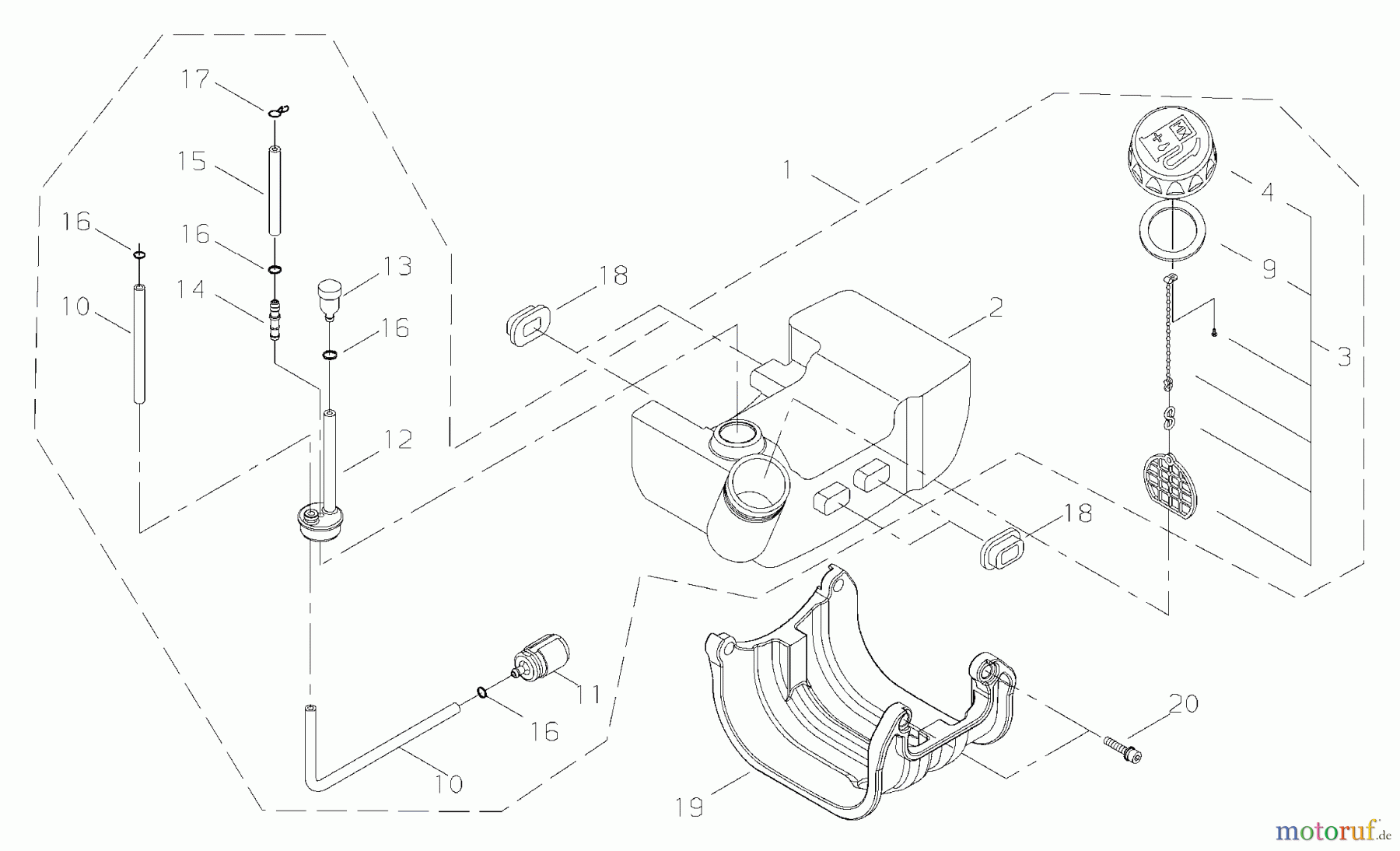 Shindaiwa Trimmer, Faden / Bürste T3410X - Shindaiwa String Trimmer Fuel Tank