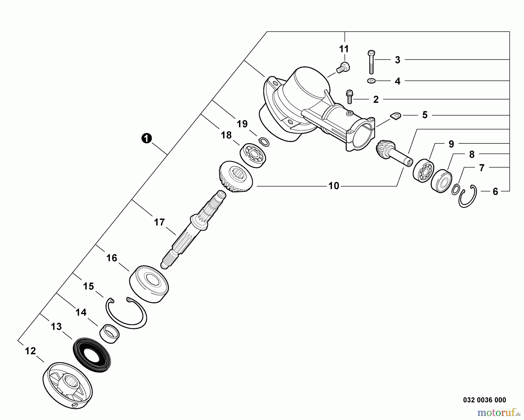  Shindaiwa Trimmer, Faden / Bürste T344 - Shindaiwa String Trimmer, S/N: T14913001001 - T14913999999 Gear Case