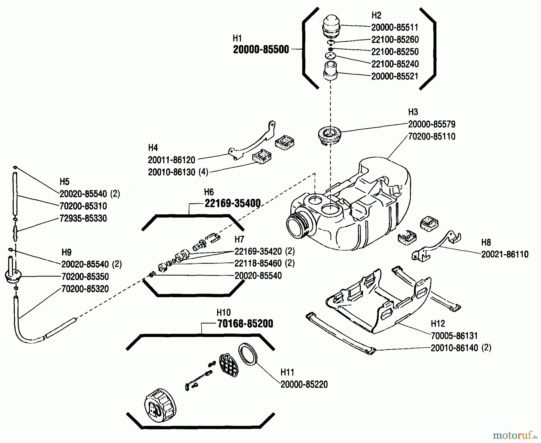 Shindaiwa Trimmer, Faden / Bürste T350 - Shindaiwa String Trimmer Fuel Tank