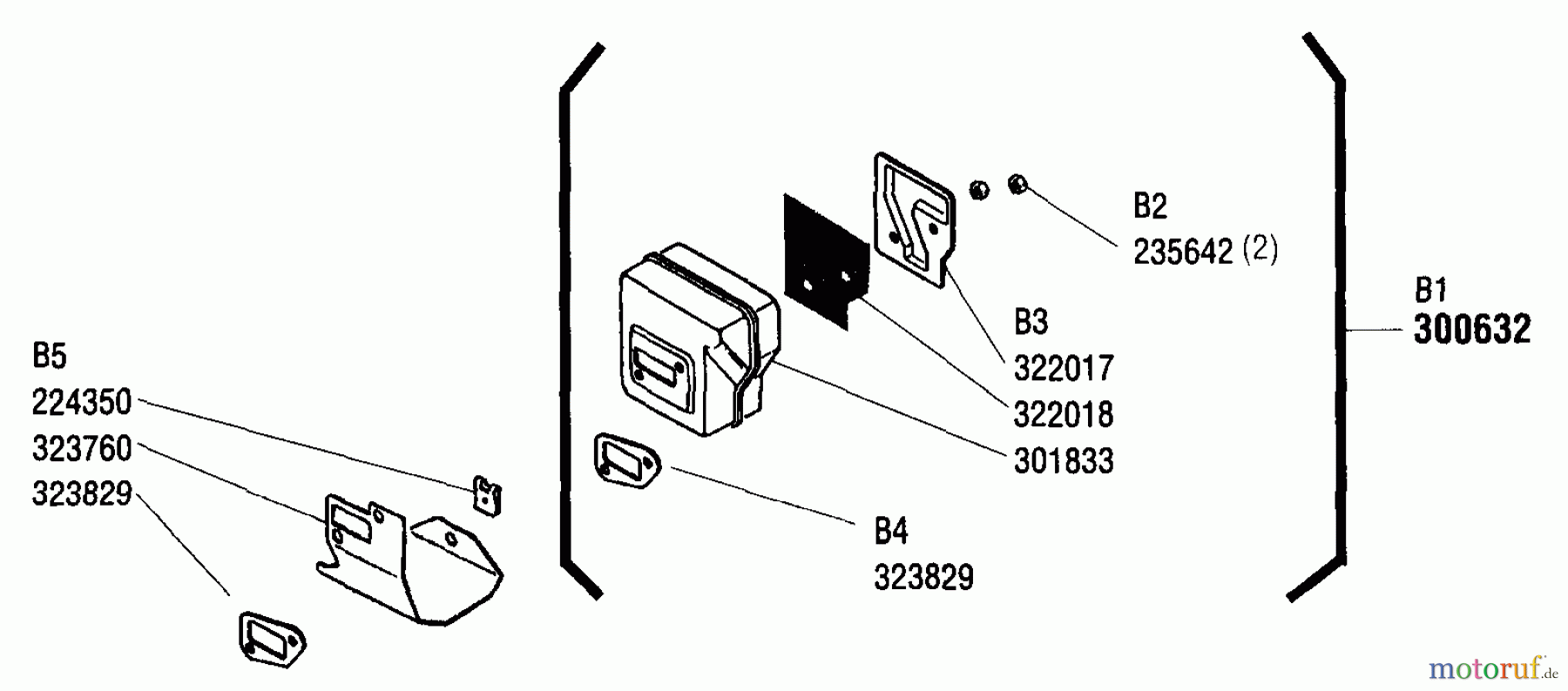Shindaiwa Trimmer, Faden / Bürste YW222 - Shindaiwa String Trimmer (Yardware) Muffler