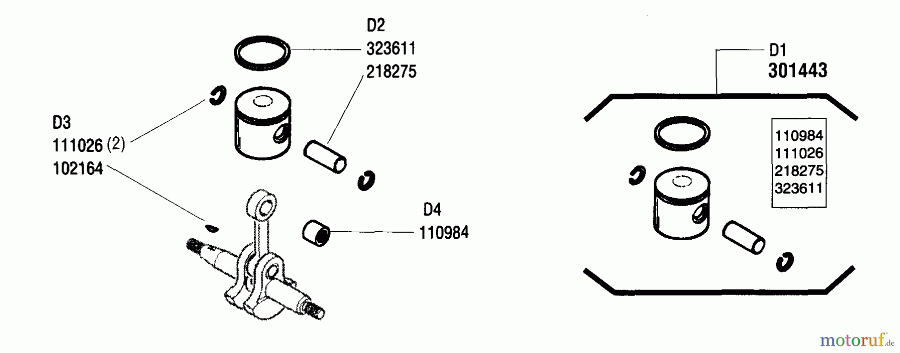 Shindaiwa Trimmer, Faden / Bürste YW222 - Shindaiwa String Trimmer (Yardware) Piston, Crankshaft