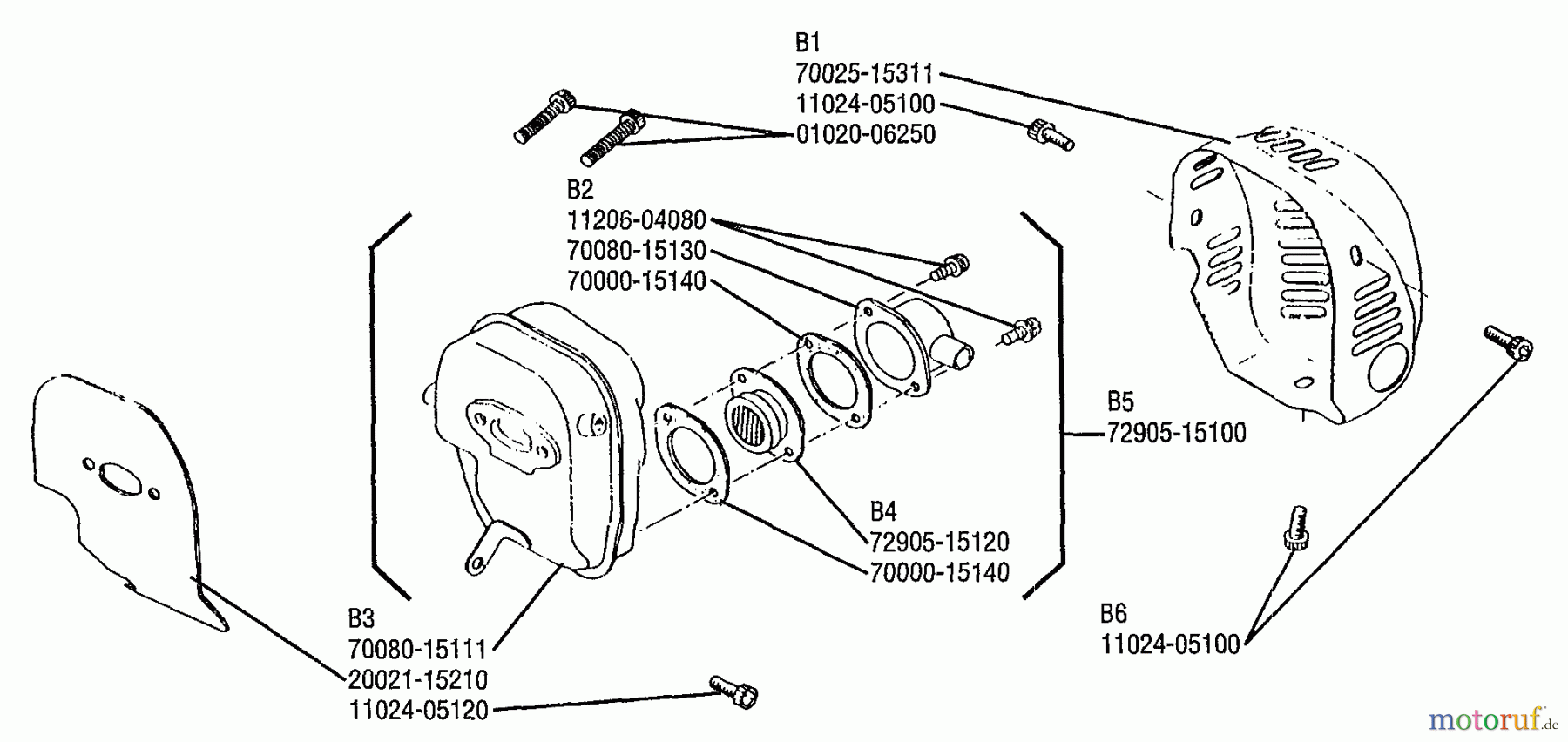 Shindaiwa Wasserpumpen GP45 - Shindaiwa Water Pump Muffler