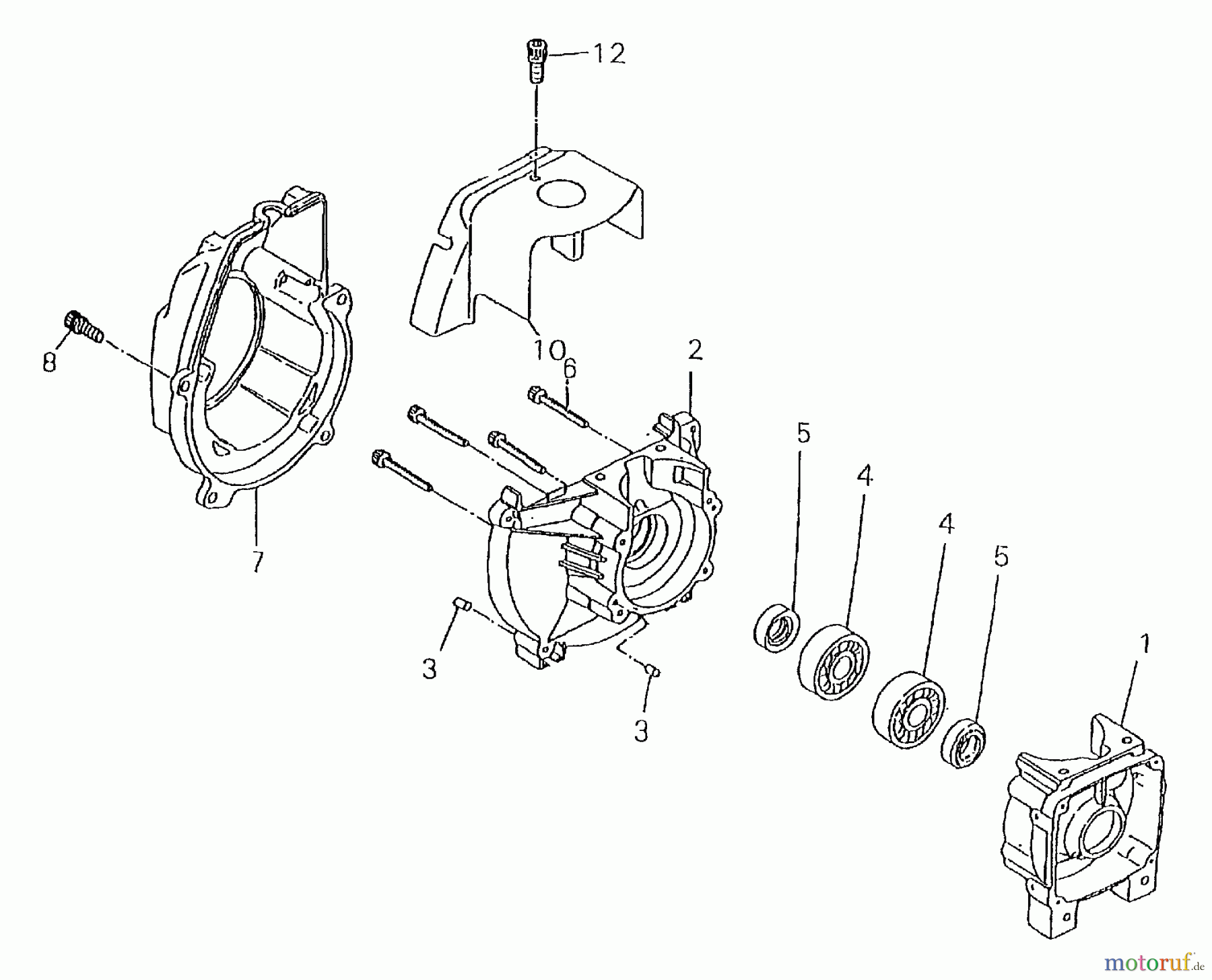 Shindaiwa Wasserpumpen GP450 - Shindaiwa Water Pump Crankcase Assembly