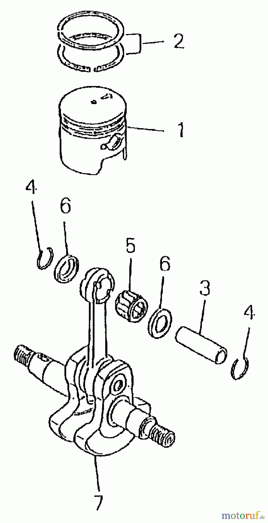 Shindaiwa Wasserpumpen GP450 - Shindaiwa Water Pump Crankshaft Assembly
