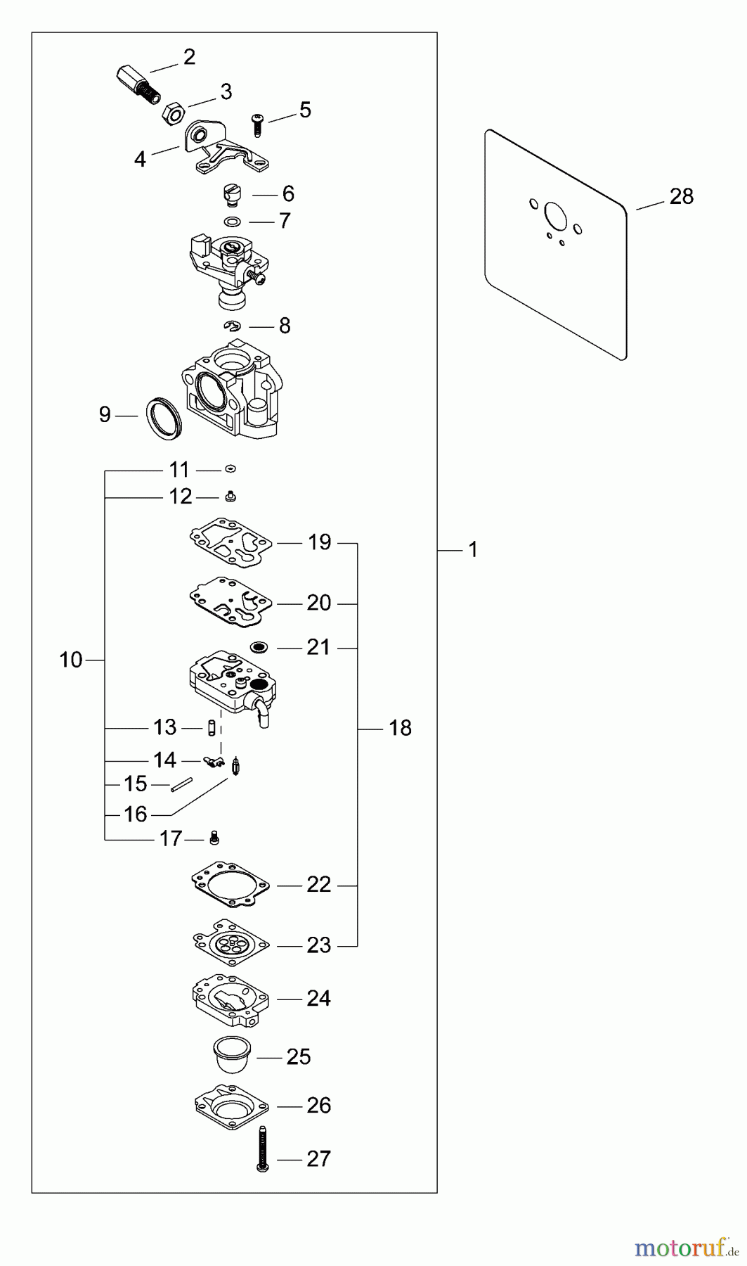  Shindaiwa Bläser / Sauger / Häcksler / Mulchgeräte EB802RT - Shindaiwa Back Pack Blower Carburetor