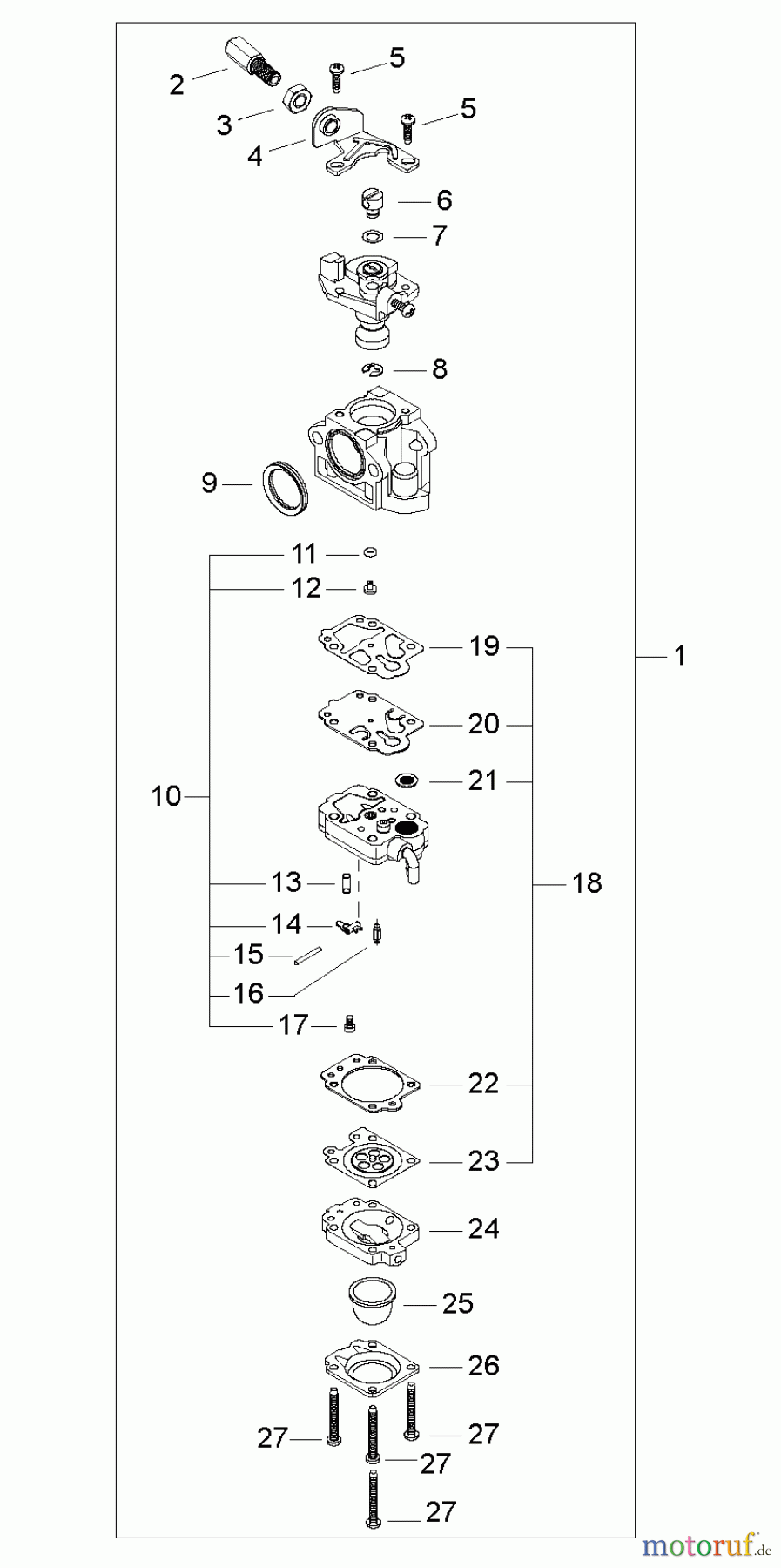 Shindaiwa Bläser / Sauger / Häcksler / Mulchgeräte EB8520RT - Shindaiwa Back Pack Blower Carburetor