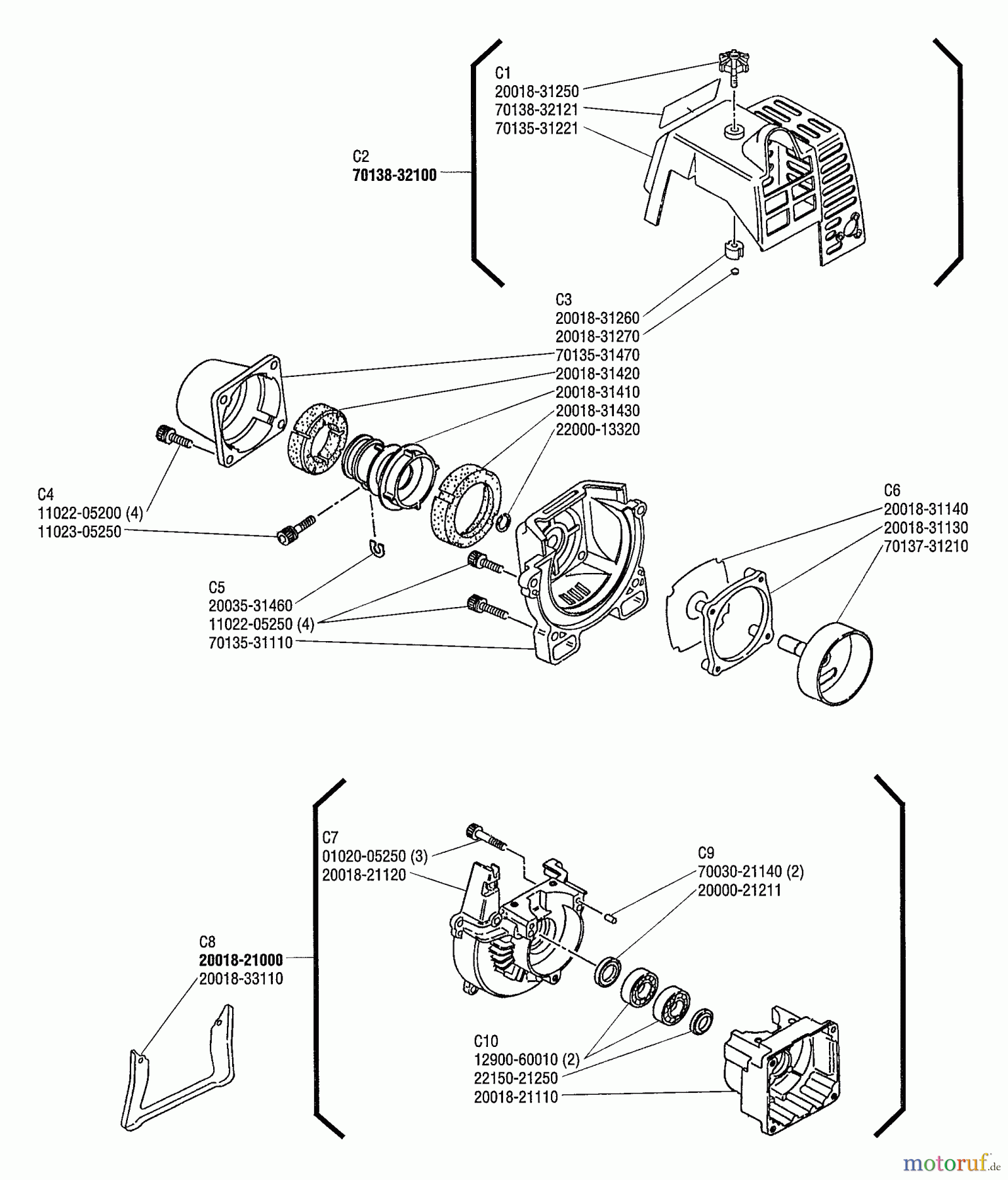  Shindaiwa Kantenschneider LE250 - Shindaiwa Hand Held Edger Motor Housing