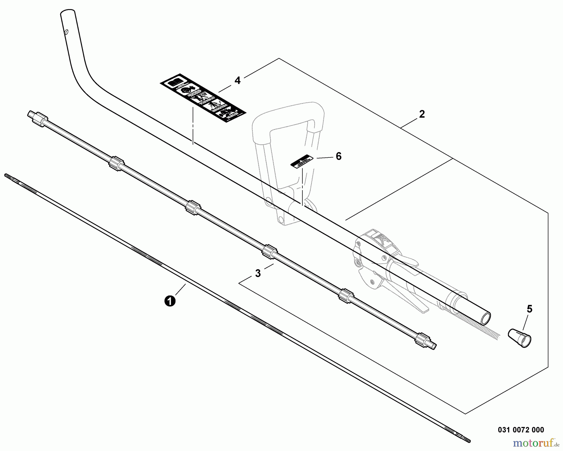 Shindaiwa Kantenschneider LE254 - Shindaiwa Hand Held Edger, S/N: T13413001001 - T13413999999 Main Pipe Assembly