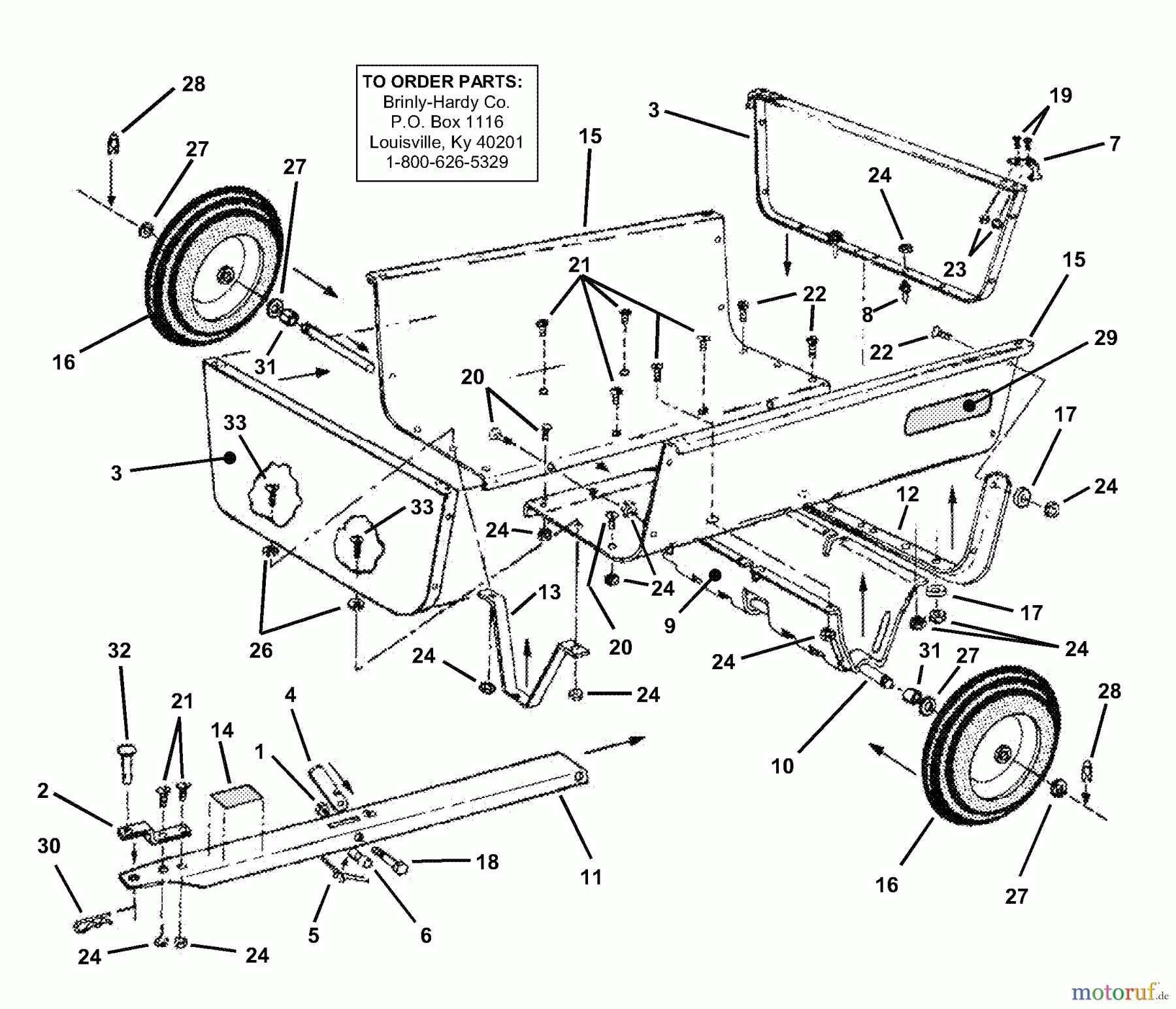 Snapper Zubehör. Rasenmäher 7061910 - Snapper Yard Cruiser Dump Cart Dump Cart