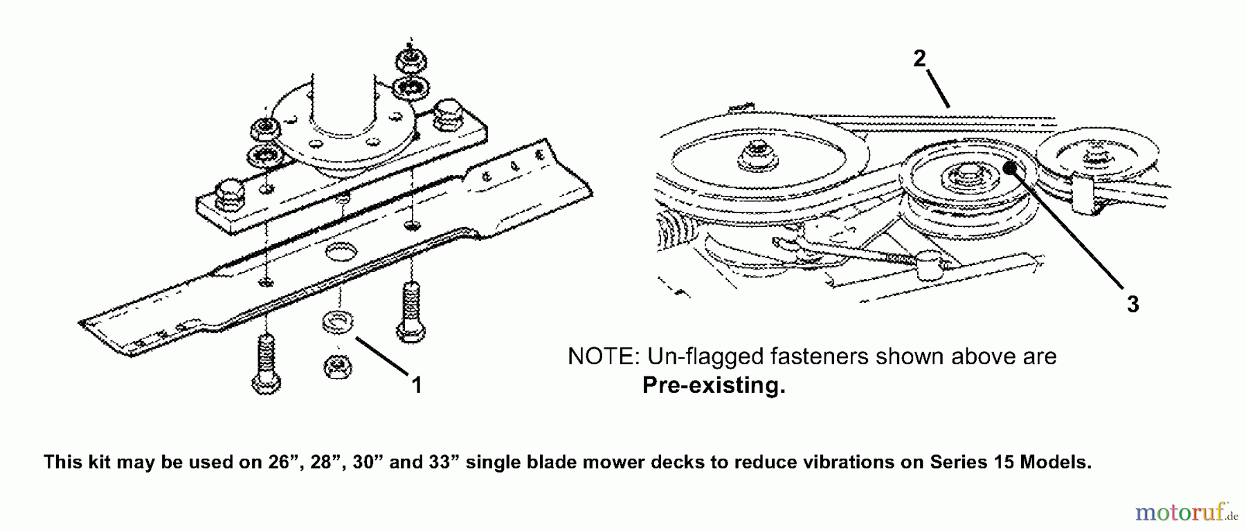 Snapper Zubehör. Rasenmäher 7061975 - Snapper Idler Pulley & Drive Belt Kit, Rear-Engine Rider Series 15 Idler & Pulley Kit