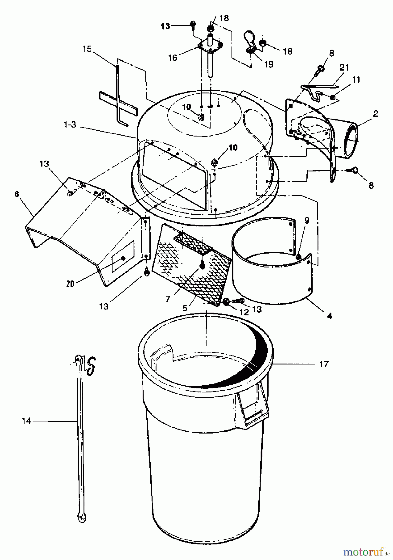 Snapper Zubehör. Rasenmäher 7063100 - Snapper Bucket Catcher Kit (Kubota Eng. Models) Catcher Assembly