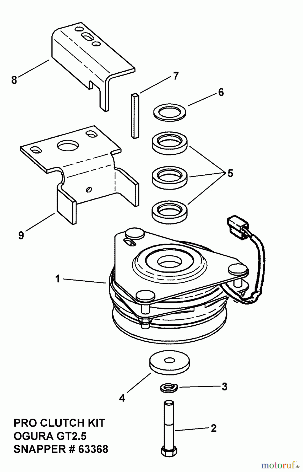 Snapper Zubehör. Rasenmäher 7063368 - Snapper Ogura GT2.5 Clutch Kit Ogura GT2.5 Clutch Kit