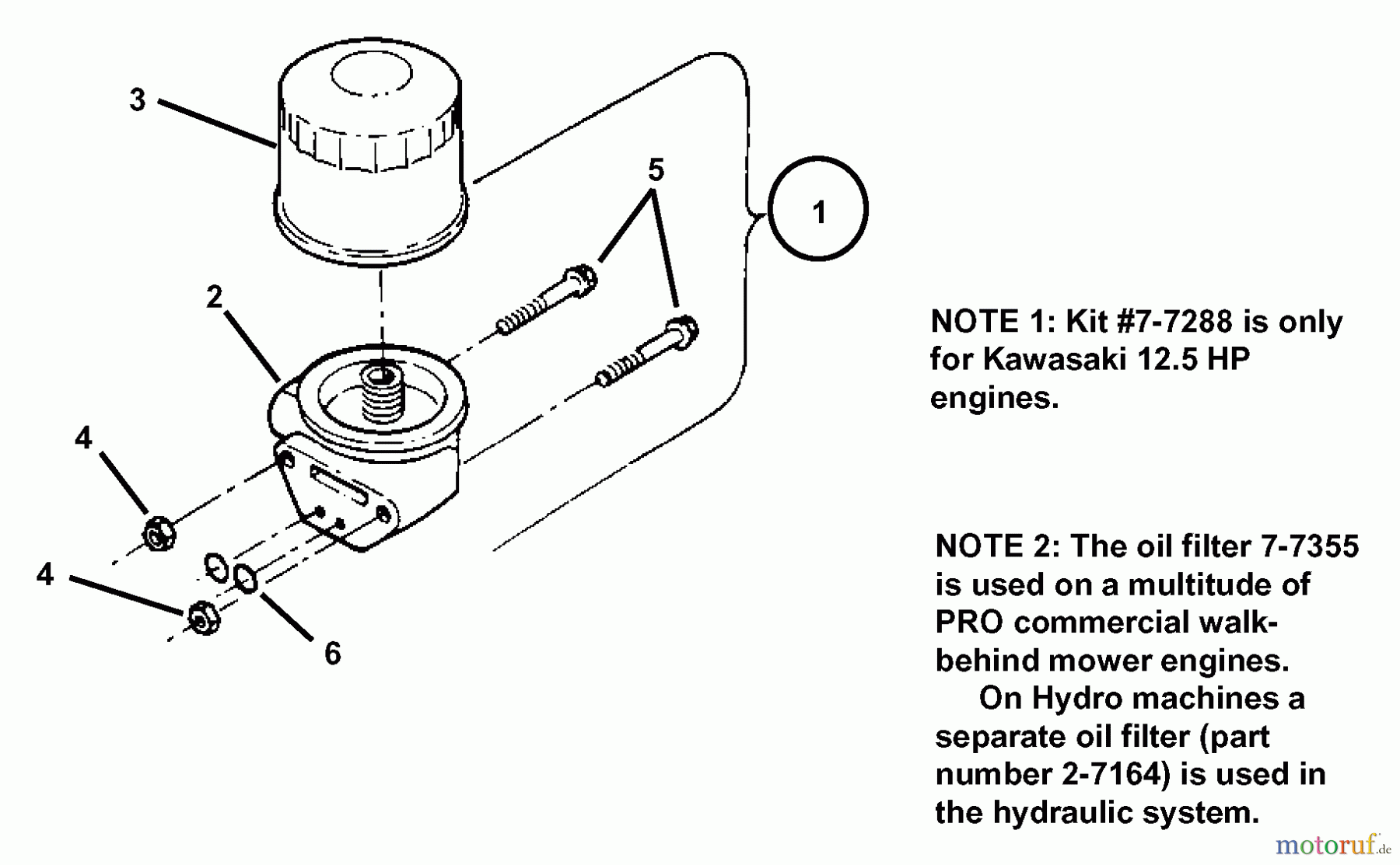Snapper Zubehör. Rasenmäher 7077288 - Snapper Oil Filter Kit Oil Filters