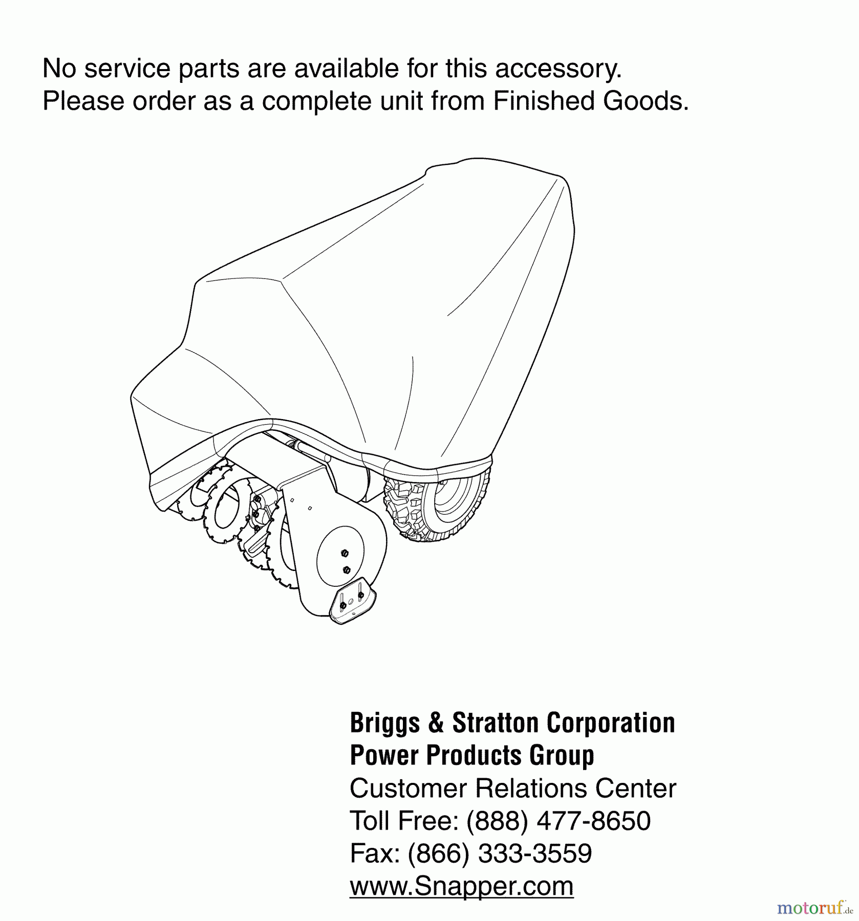 Snapper Zubehör, Schnee 1687456 - Snapper Snowthrower Cover Cover Group