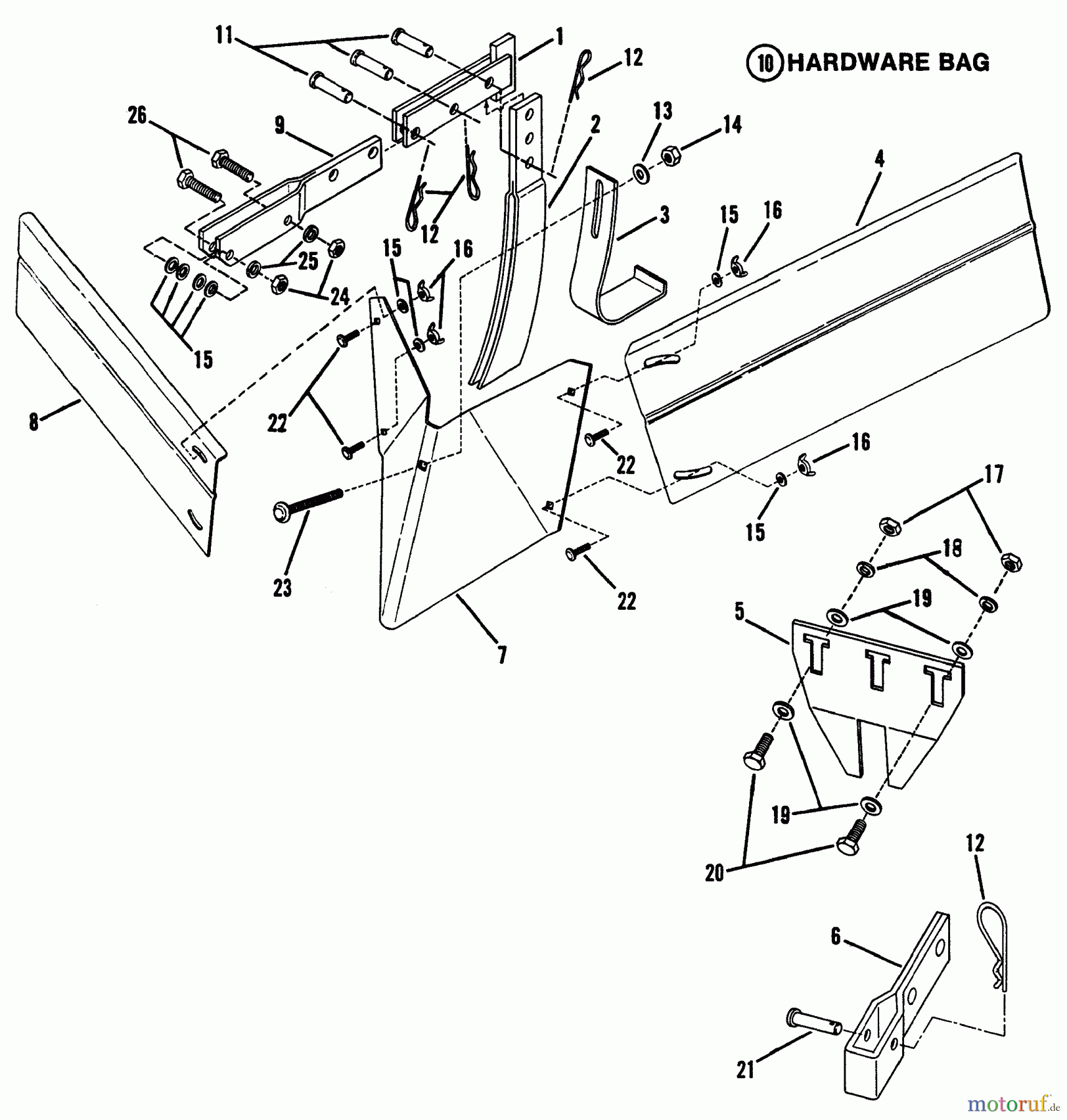 Snapper Zubehör, Fräsen und Kultivierer 7060731 - Snapper Hiller Furrower Kit Hiller Furrower Kit #60731