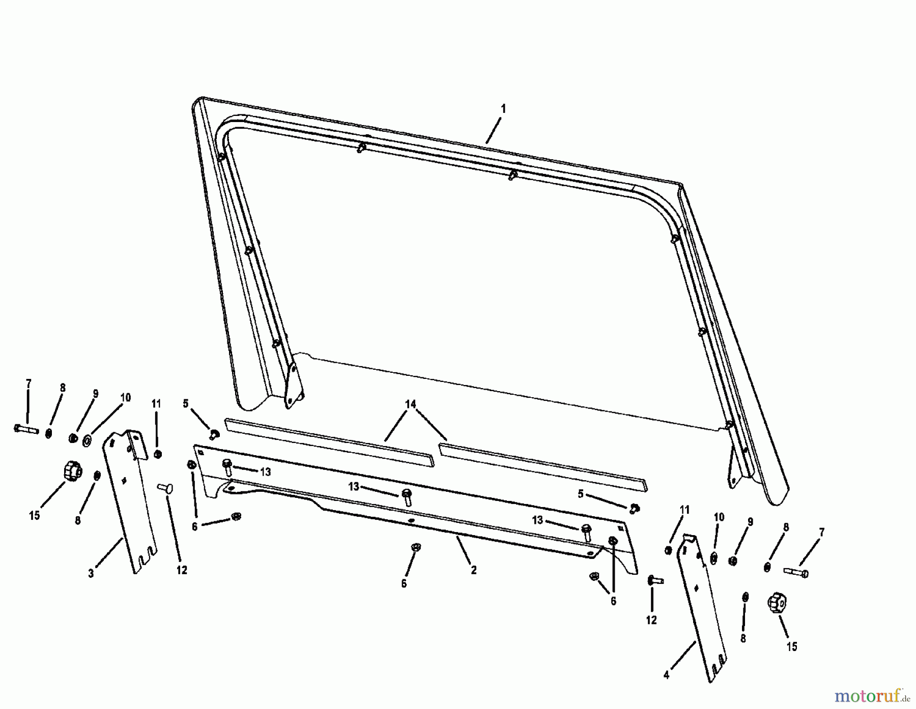  Snapper Zubehör, Utility Vehicle 7600014 - Snapper Utility Vehicle Windshield, Series 1 WINDSHIELD KIT SERIES 1