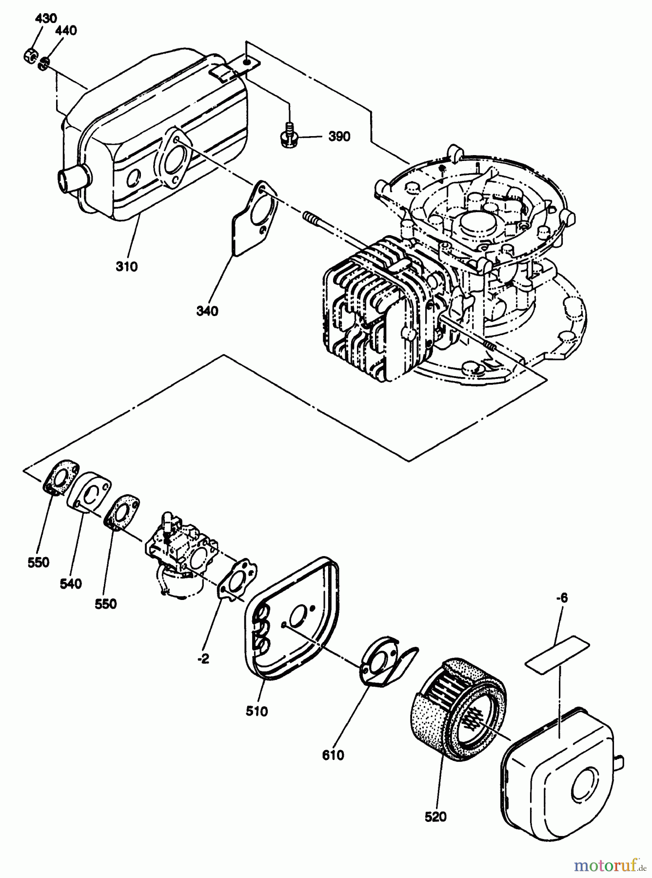  Snapper Motoren WT1-125V - Snapper 4 HP Robin Engine, 2-Cycle Intake, Exhaust