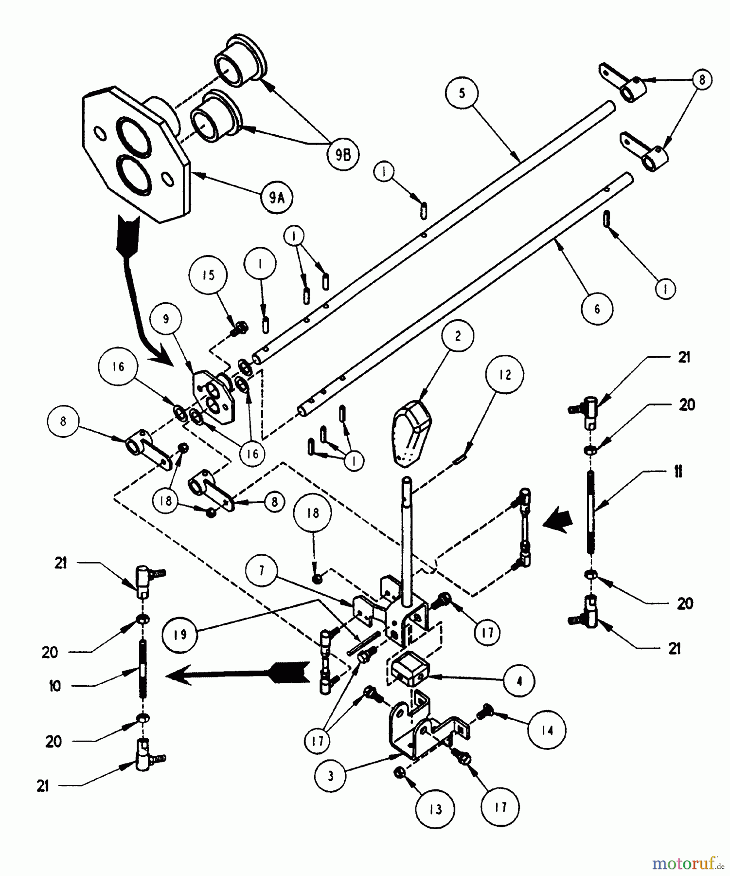 Snapper Nullwendekreismäher, Zero-Turn ZF2100DKU (84342) - Snapper 21 HP Zero-Turn Mower, Kubota, Out Front, Z-Rider Series 0 Joystick Control Assembly