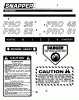 Snapper PPU180KE - Wide-Area Walk-Behind Mower, 18 HP, Mid-Size Gear Drive, Series 0 Ersatzteile Decal Kit (Part 1)