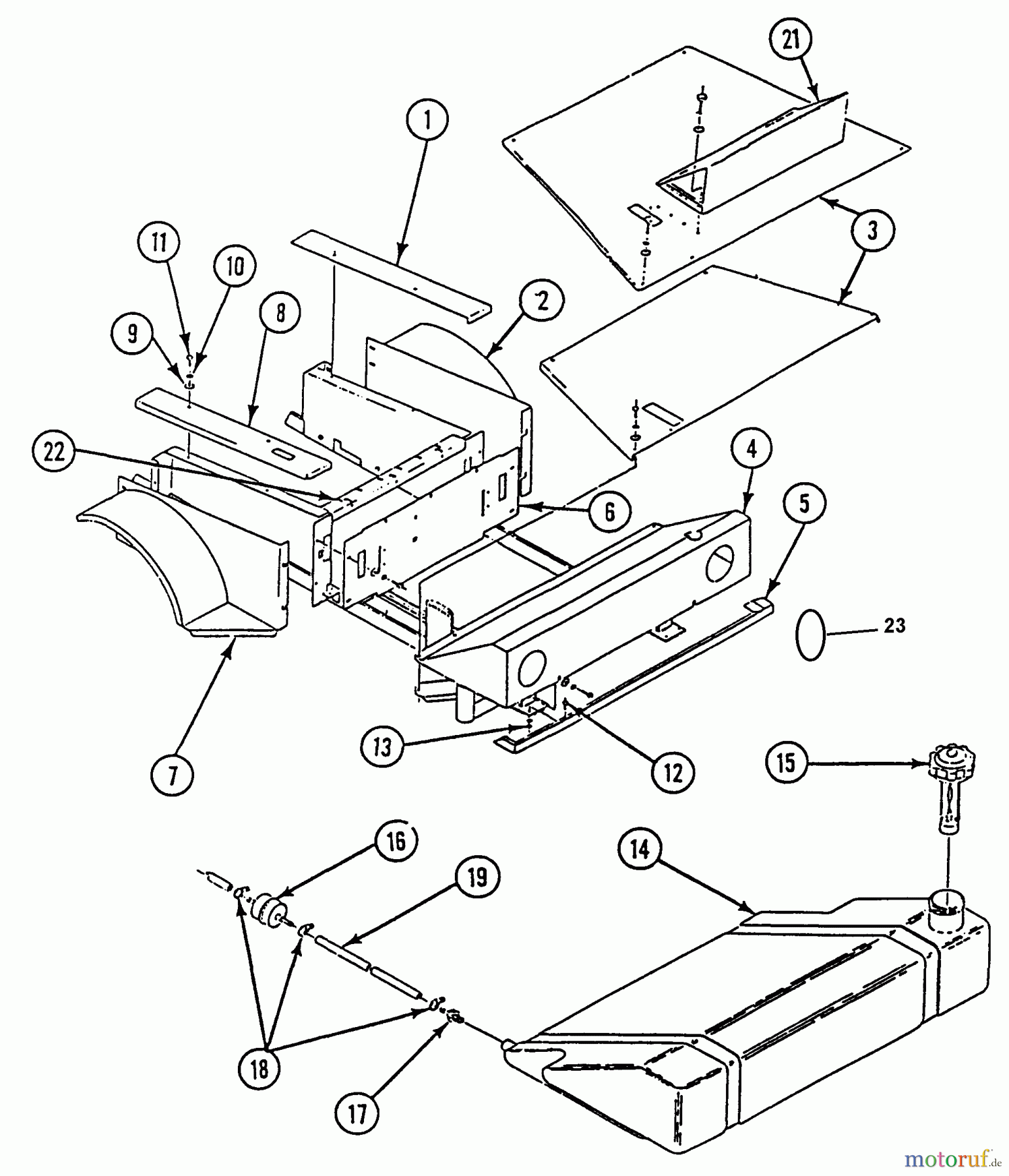 Snapper Nullwendekreismäher, Zero-Turn Z120T (82129) - Snapper 12 HP Zero-Turn Mower, Chain Drive, ZTR Series 0 Body Cover Parts