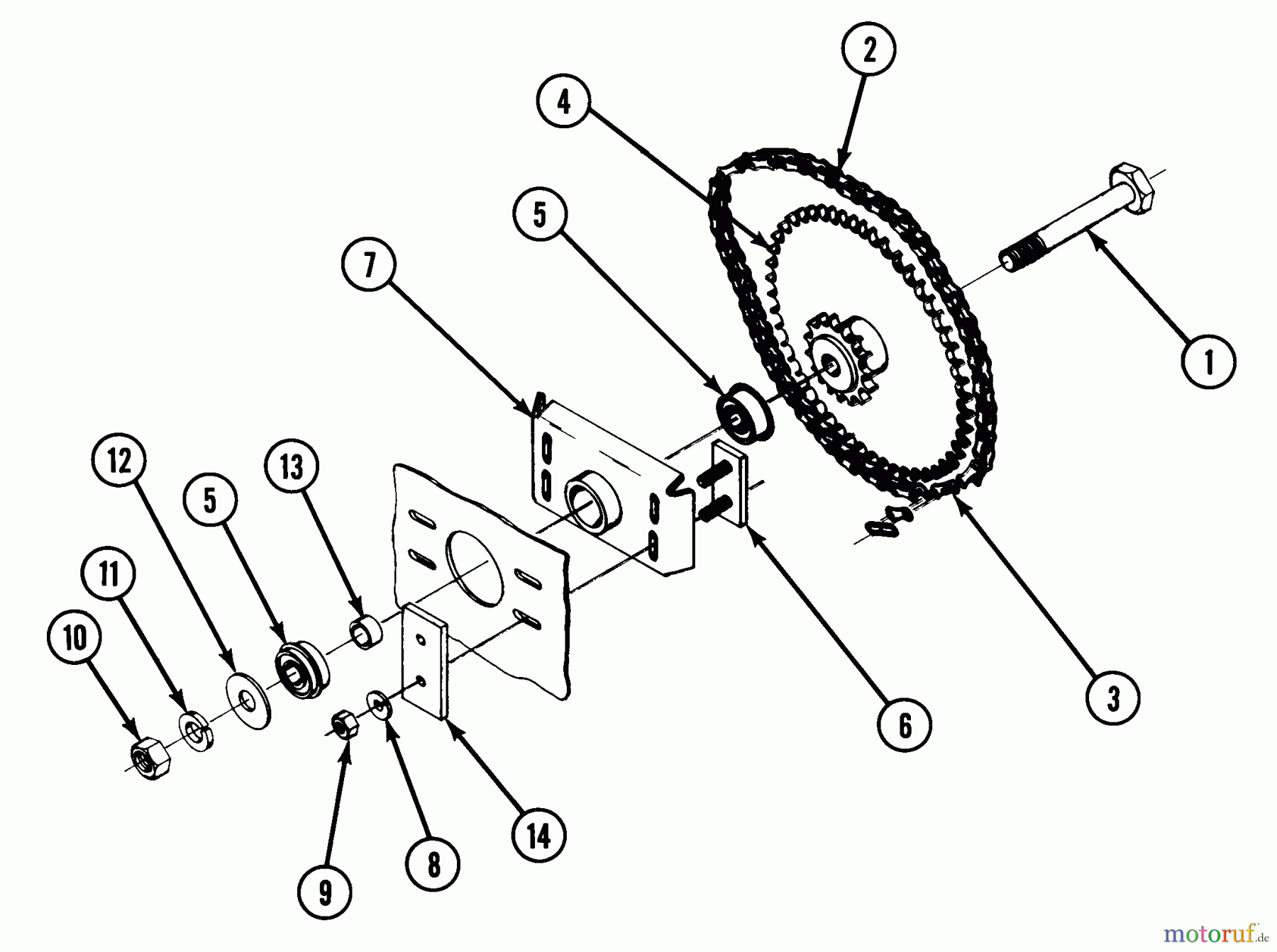Snapper Nullwendekreismäher, Zero-Turn Z2010T (82169) - Snapper 20 HP Zero-Turn Mower, Chain Drive, ZTR Series 0 Jack Shaft Parts