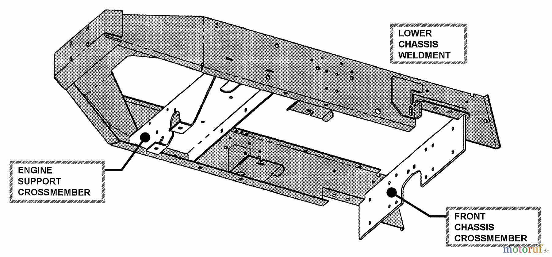 Snapper Nullwendekreismäher, Zero-Turn ZF2501KH (84574) - Snapper 25 HP Zero-Turn Mower, Out Front, Z-Rider Series 1 Deck Driveshaft Assembly (Part 2)