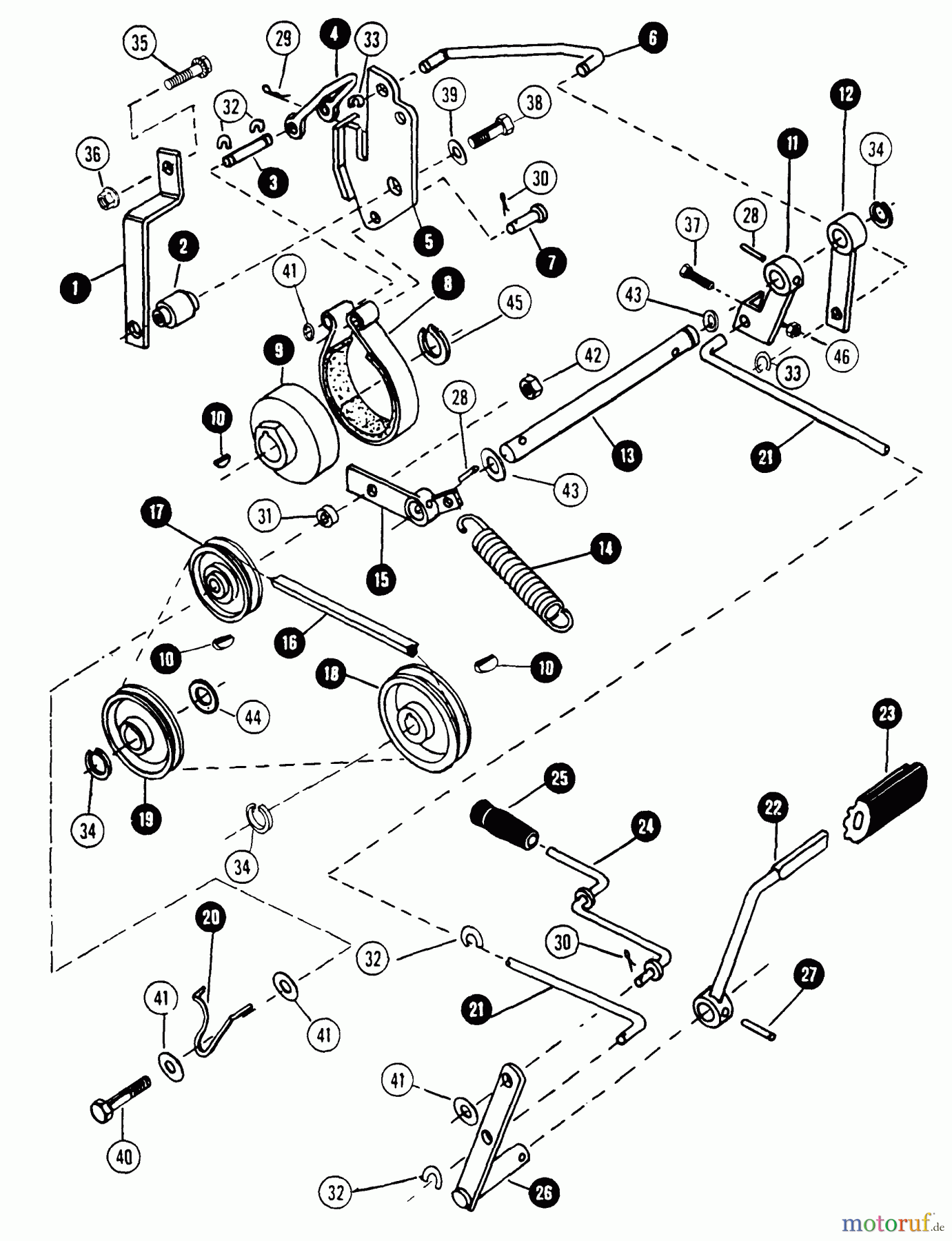 Snapper Rasen- und Gartentraktoren 1600 (80024) - Snapper 16 HP Garden Tractor, Gear Drive, MF Series Brake Controls