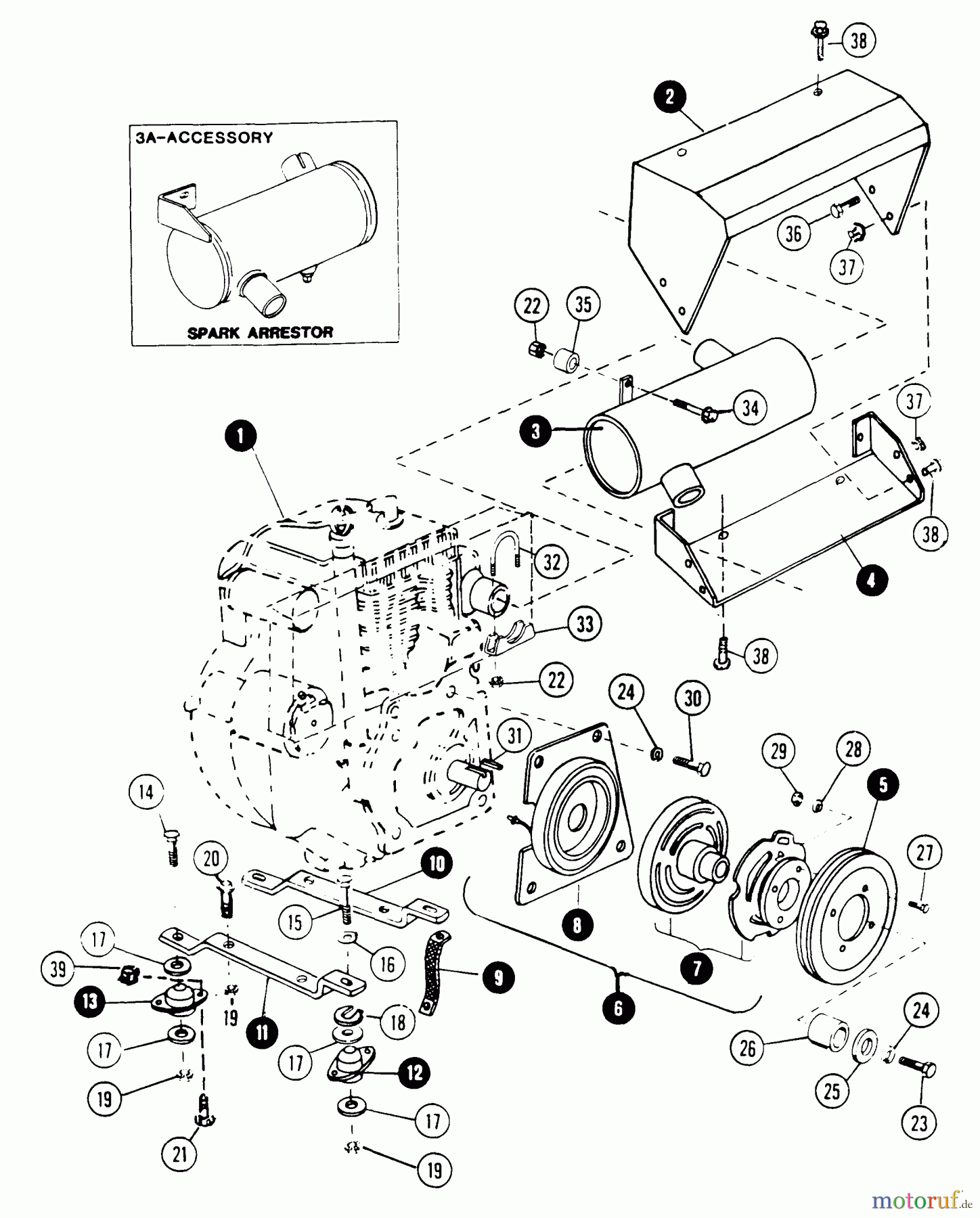 Snapper Rasen- und Gartentraktoren 1600 (80024) - Snapper 16 HP Garden Tractor, Gear Drive, MF Series Engine & Mounting