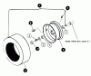 Snapper 1600 (80024) - 16 HP Garden Tractor, Gear Drive, MF Series Ersatzteile Front Wheels