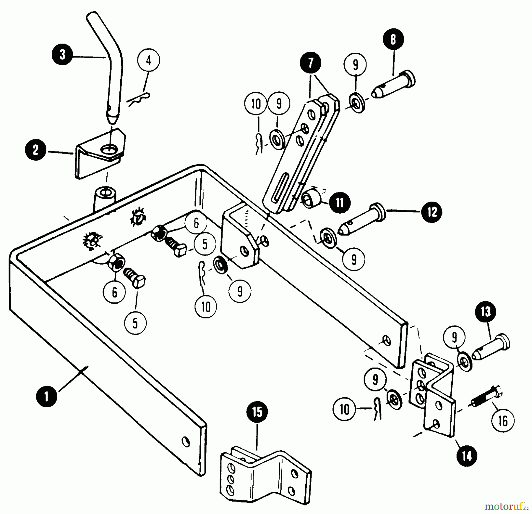  Snapper Rasen- und Gartentraktoren 1600 (80024) - Snapper 16 HP Garden Tractor, Gear Drive, MF Series Implement Sleeve Hitch - 1600A