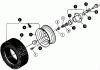 Snapper 1855 (80828) - 18 HP Garden Tractor, Twin Cylinder Hydro Drive, MF Series Ersatzteile Front Wheels