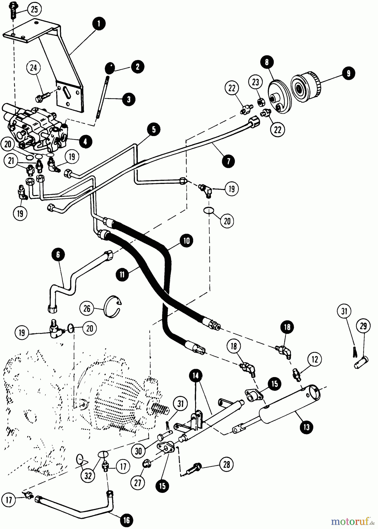 Snapper Rasen- und Gartentraktoren 1855A (80928) - Snapper 18 HP Garden Tractor, Twin Cylinder Hydro Drive, MF Series Hydraulic Lift System (Mid-Mount)