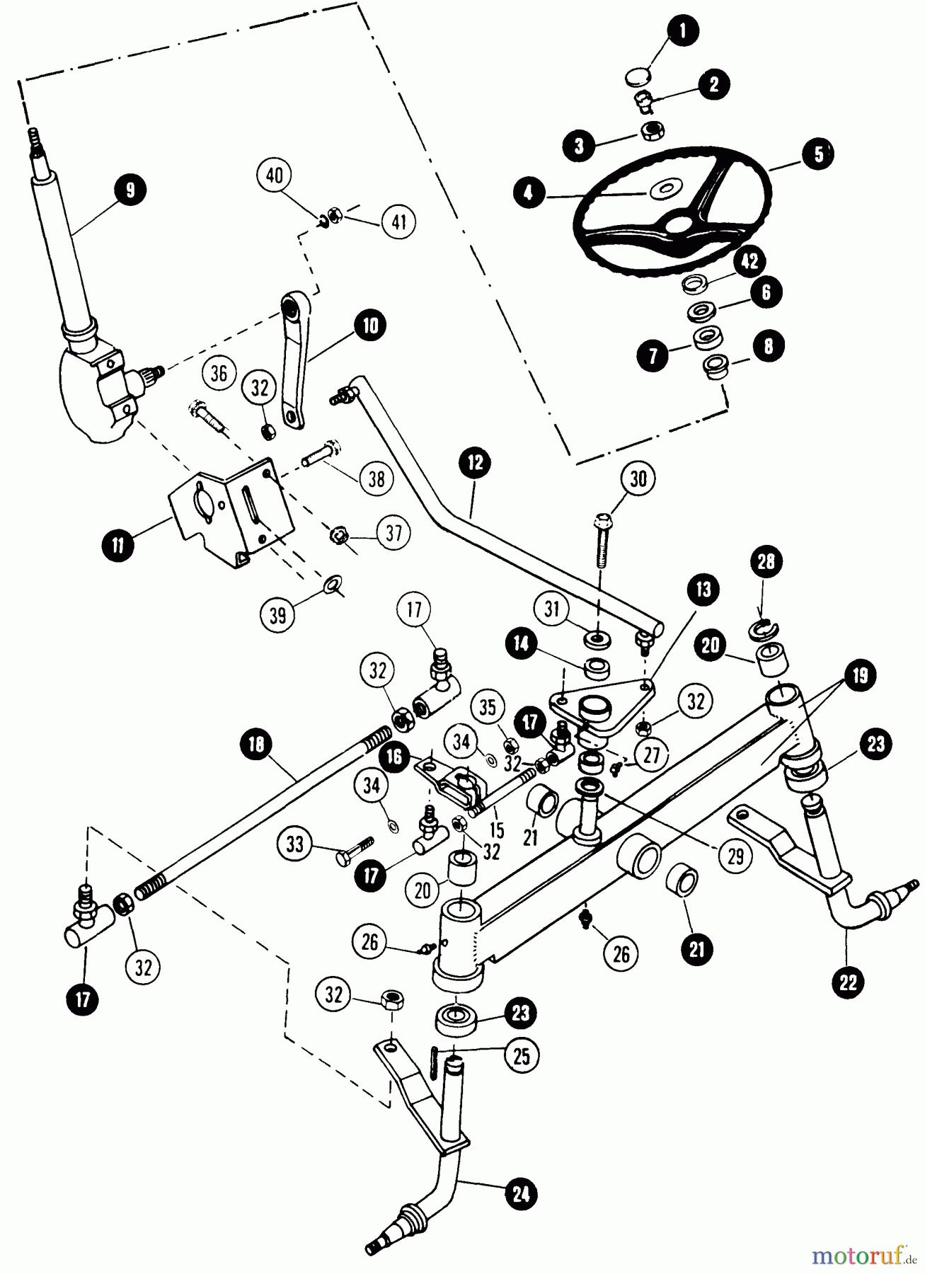 Snapper Rasen- und Gartentraktoren 1855A (80928) - Snapper 18 HP Garden Tractor, Twin Cylinder Hydro Drive, MF Series Steering, Front Suspension