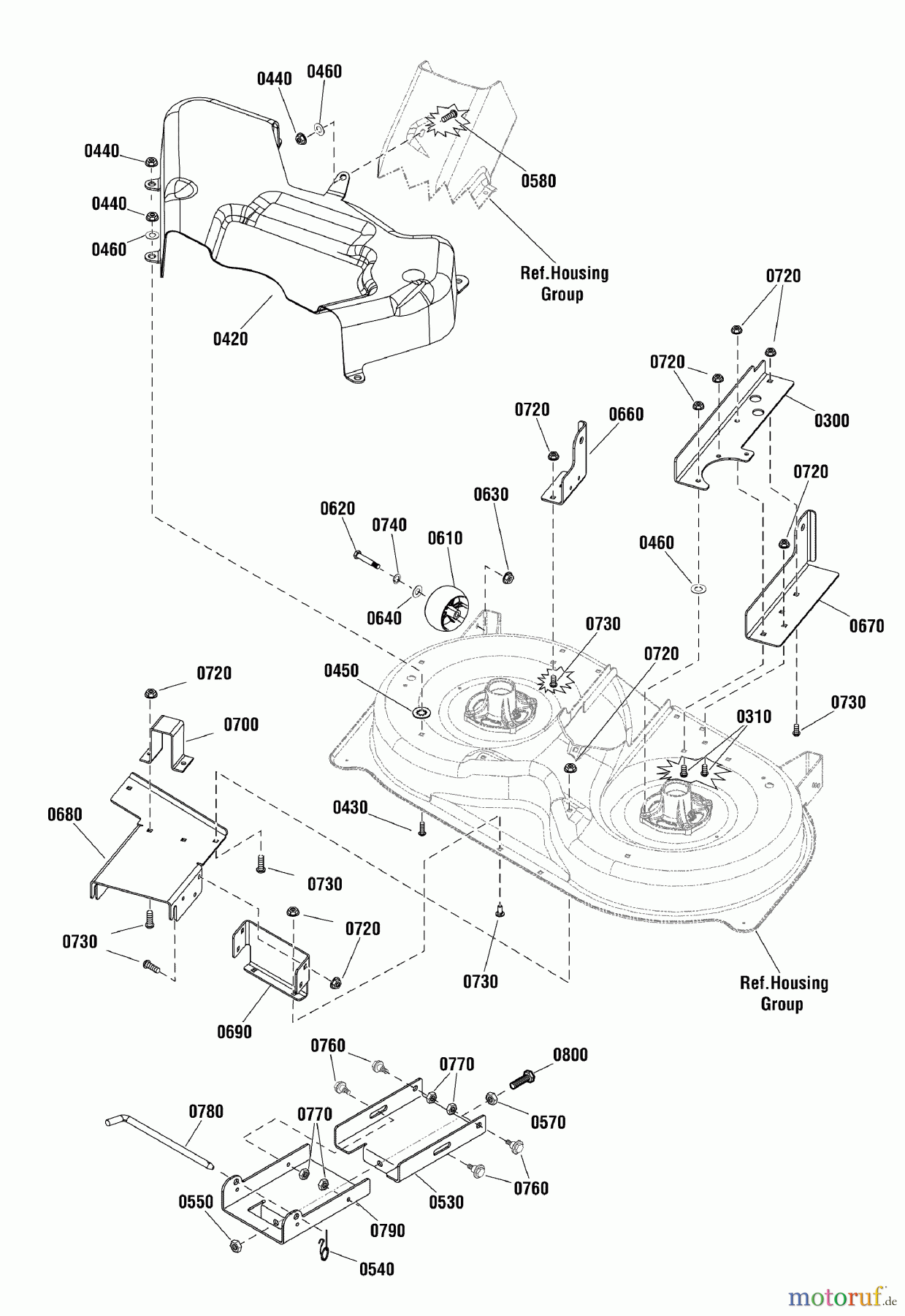 Snapper Rasen- und Gartentraktoren ERPX1838RDF (2691114-00) - Snapper 96cm Lawn Tractor, 18 Gross HP Hydro Drive, Rear Discharge (Export) 96cm Mower Deck - Support Group
