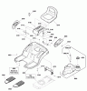 Snapper ESPX2046 (2691103-00) - 46" SPX Lawn Tractor, 20 HP, 150 Series (Export) Ersatzteile Seat Deck & Fuel Tank Group