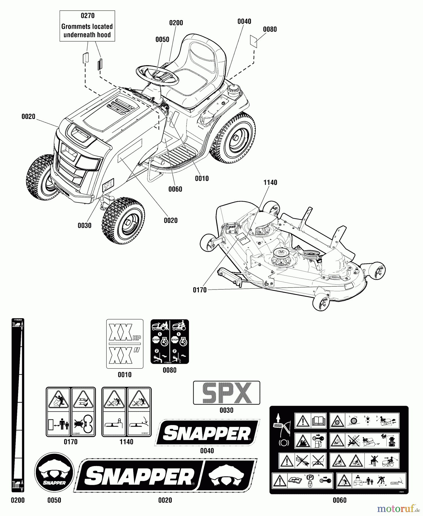 Snapper Rasen- und Gartentraktoren ESPX2046 (2691103-00) - Snapper 46