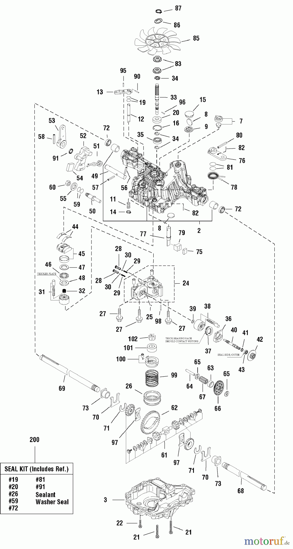  Snapper Rasen- und Gartentraktoren LT20440 (2690283) - Snapper 44