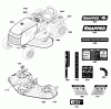 Snapper LT2246 (2691145-00) - 46" Lawn Tractor, 22 HP, Hydro Drive, RMO, LT9500 Series Ersatzteile Decals Group