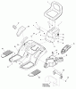 Snapper LT23420 (2690808) - 42" Lawn Tractor, 23HP, LT125 Series Ersatzteile Seat Deck & Fuel Tank Group