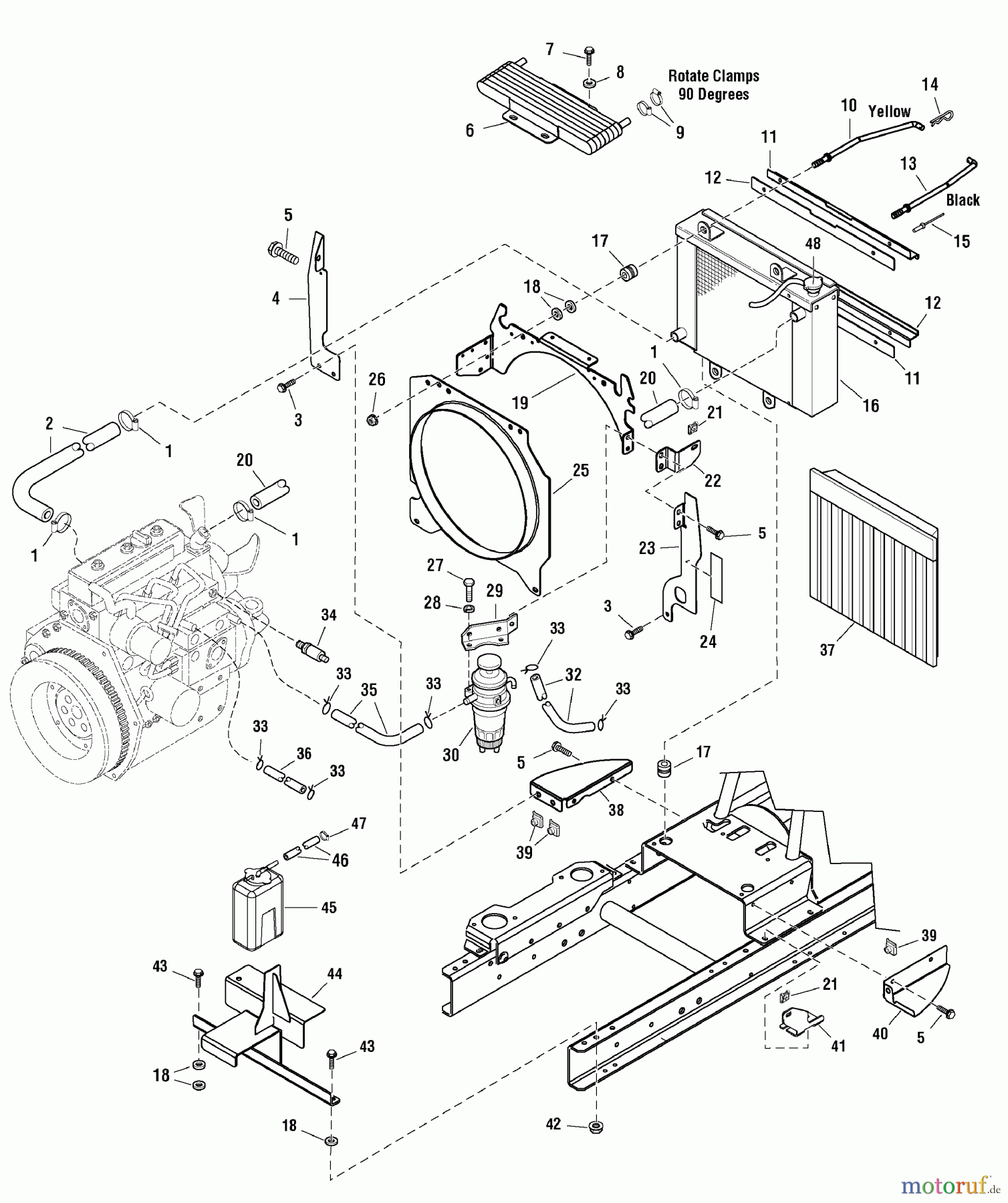  Snapper Rasen- und Gartentraktoren SGT27540D (2690634) - Snapper Garden Tractor, 27HP Diesel, 4WD, 3PT Hitch, GT600 Series 0 Engine Group - 27HP Briggs & Stratton Diesel Diagram 2