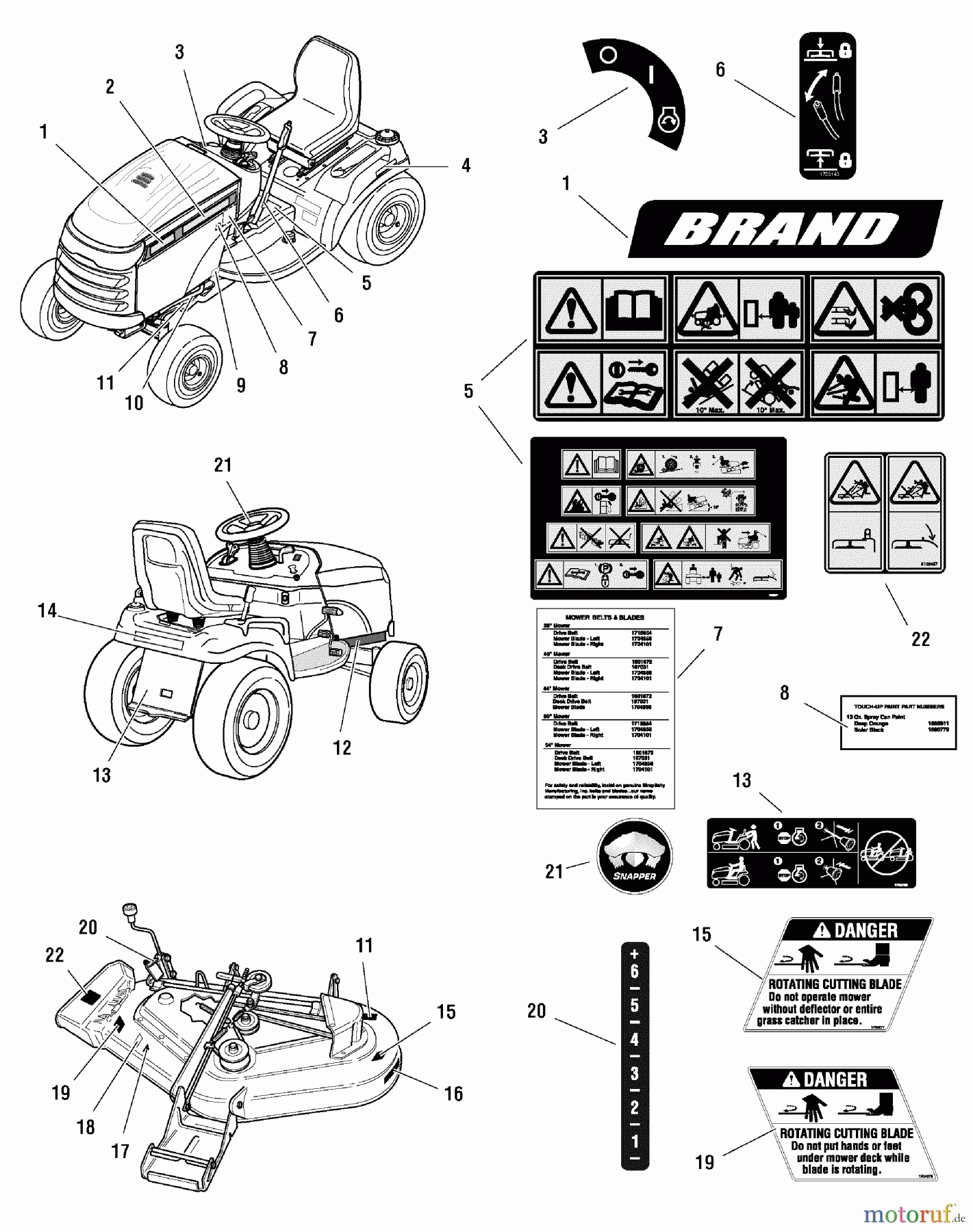 Snapper Rasen- und Gartentraktoren YT2044 (2690268) - Snapper 44