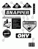 Snapper 7060947 - Bag N-Wagon, 30 Bushel 281222BE (84703) 28" 12 HP Rear Engine Rider Series 22 Ersatzteile Decals (Part 1)