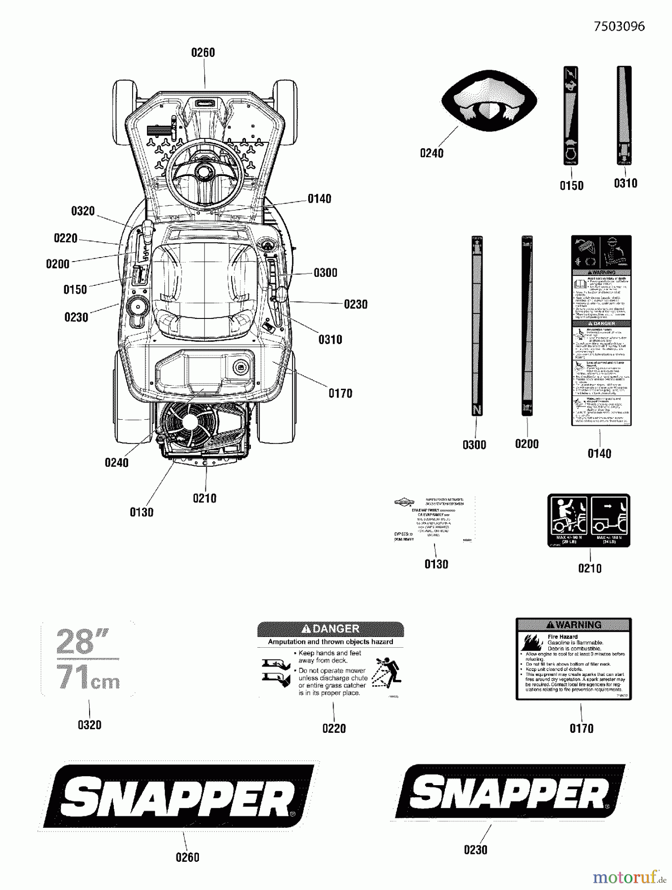 Snapper Reitermäher RE110 (7800920-00) - Snapper 28