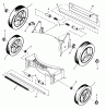 Snapper 19300 - 19" Walk-Behind Mower, 3 HP, Steel Deck, Series 0 Ersatzteile Wheels, Guard, Axles
