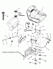 Snapper 7060947 - Bag N-Wagon, 30 Bushel W281023BVE (84884) 28" 10 HP Rear Engine Rider Series 23 Ersatzteile FUEL TANK & SEAT
