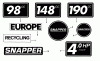 Snapper D19357B - 19" Walk-Behind Mower, 3.5 HP, Steel Deck, Series 7 Ersatzteile Decals (Part 2)