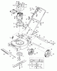 Snapper 19E01 (82446) - 19" Walk-Behind Mower, 3 HP, 110 Steel Deck, Series 1 Ersatzteile HANDLES, DECK, MOTOR, & WHEELS